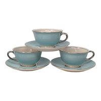 1962 Nancy Prentiss Tea Cup and Saucer Set - Set of 3
