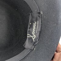 Vintage Sonni San Francisco Black and Gold Wool Ladies Hat