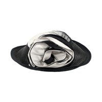 Vintage 'Jody G for Sylvia' Black and White Straw Ladies Hat