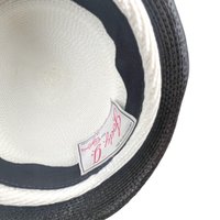 Vintage 'Jody G for Sylvia' Black and White Straw Ladies Hat
