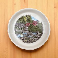 Vintage Johnson Bros Friendly Village Ceramic Pie Plate