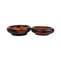 Pair of Vintage Wood Carved Bowls