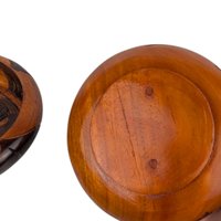 Pair of Vintage Wood Carved Bowls