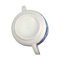 Vintage Royal Blue Willow Ceramic Cream and Sugar Set