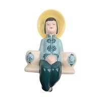 Vintage Weil Ware Asian Figurine Wall Candle Holders