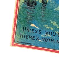 Antique German Litho Dark Valentine Postcard