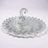 Vintage Fostoria Colony Swirl Glass Serving Tray