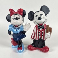 Vintage Mickey and Minnie Mouse Hand Painted Figures