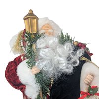 1980s Crochet Dressed Plastic Santa and Mrs. Claus Dolls