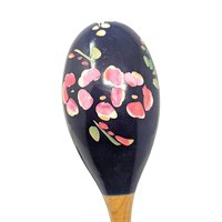 Vintage Handpainted Floral Wooden Maracas