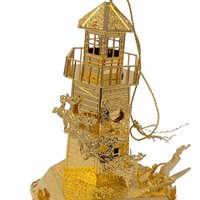1998 Danbury Mint Gold Lighthouse Ornament