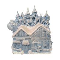 Vintage Hand-Painted Ceramic Christmas Scene