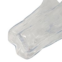 Vintage Muurla Clear Ruffled Freeform Art Glass Vase