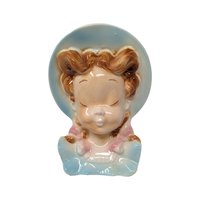 Vintage Royal Copley Lady Head Wall Pocket Planters