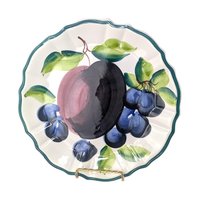 Set of 3 Vintage Italian Hand-Painted Fruit Plates