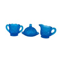 Vintage Westmoreland Blue Toy Creamer Set