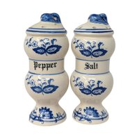 Vintage Watkins Blue Onion Shakers