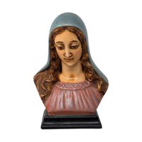 Vintage Holland Mold Hand-Painted Virgin Mary Bust