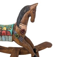 Vintage Handmade Wooden Rocking Horse