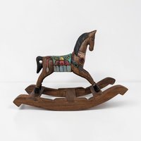 Vintage Handmade Wooden Rocking Horse