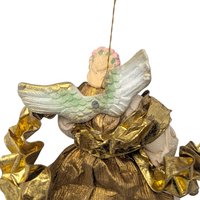 Vintage Gold Paper Mache Musician Angel