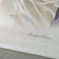 1942 Inspiration Jesus Framed Lithograph Print