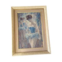 Large Vintage Ballerina Framed Art Prints