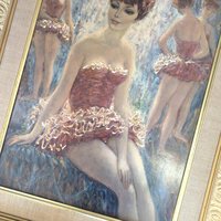 Large Vintage Ballerina Framed Art Prints
