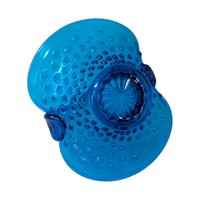 Vintage Fenton Blue Hobnail Glass Basket – Mid-Century Art Glass Handled Dish