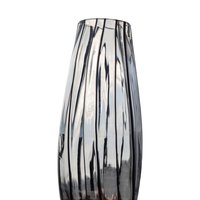 Vintage Mid Century Striped Glass Vase