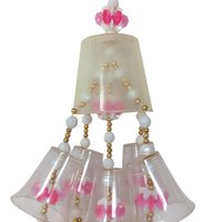 Vintage Beaded Clear Cup Wall Hanging Set