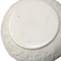 1997 Hand Made Cream Ceramic Floral Planter