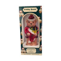 1997 Cubby Bear European Mouth Blown Glass Ornament