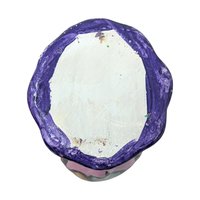 Vintage Mexican Pottery Hand Painted Fish Vase