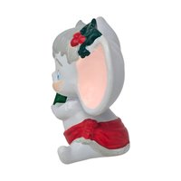 Vintage Ceramic Christmas Mouse Figurine