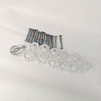 Vintage Glass Drawer Pulls Set of 10