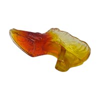 Vintage Fenton Amberina Glass Shoe