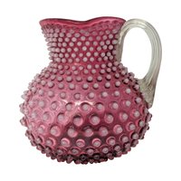 Victorian Hobbs Brockunier Cranberry Pitcher