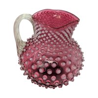 Victorian Hobbs Brockunier Cranberry Pitcher