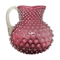 Victorian Hobbs Brockunier Cranberry Pitcher
