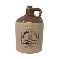 1974 Daniel Boone Kentucky Straight Bourbon Stoneware Jug – Vintage Advertising Decor