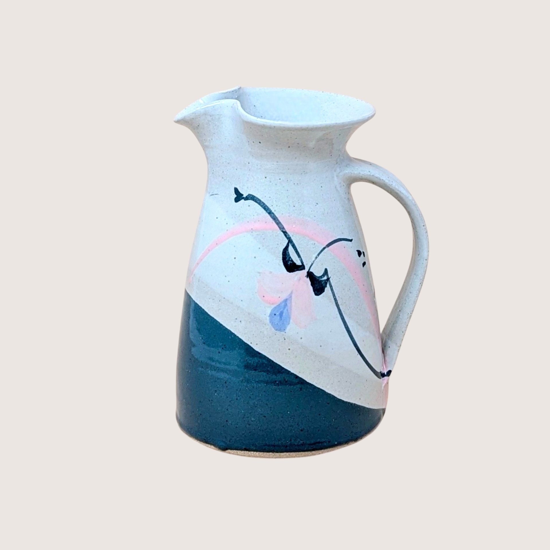 1980s Signed Studio Pottery Pitcher