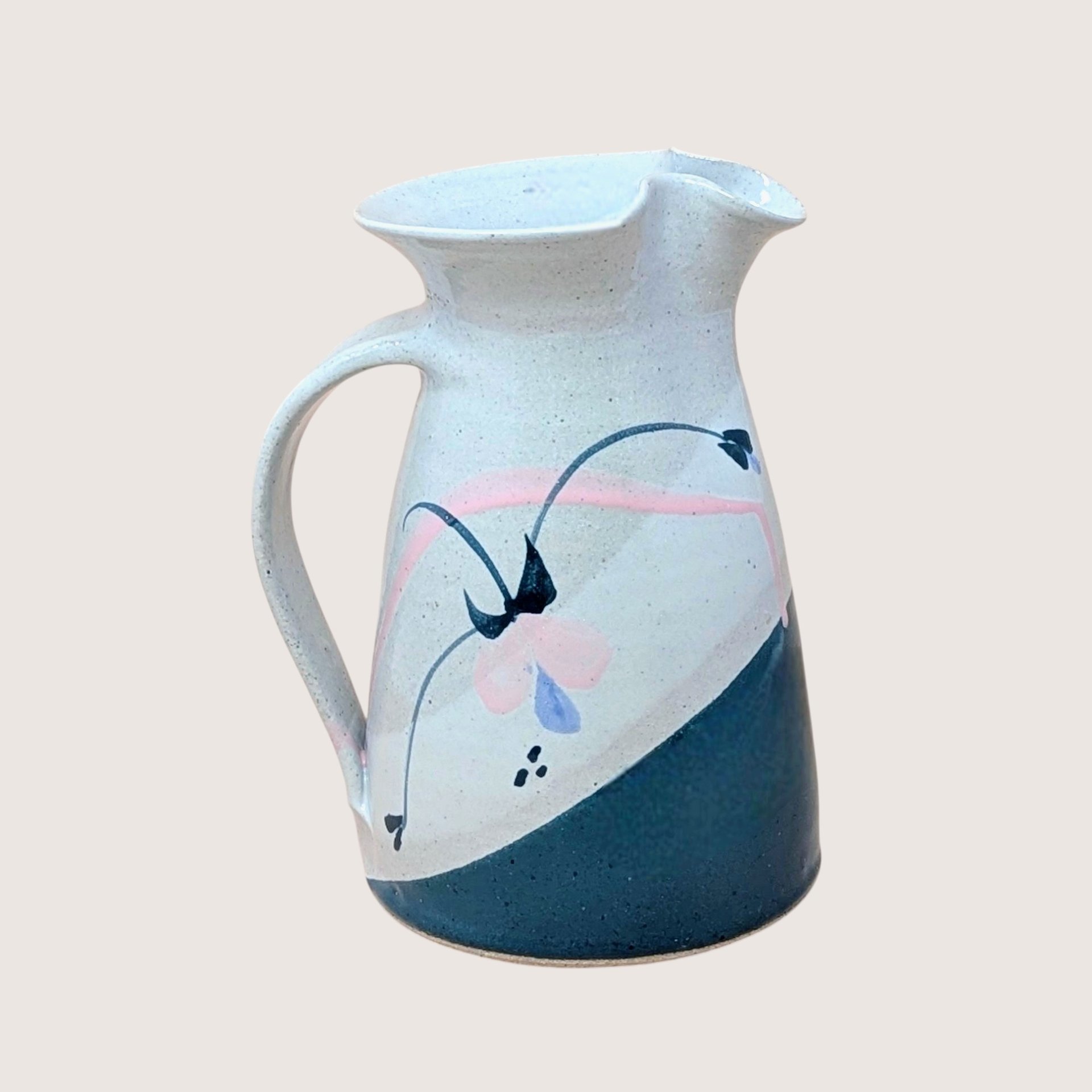 1980s Signed Studio Pottery Pitcher