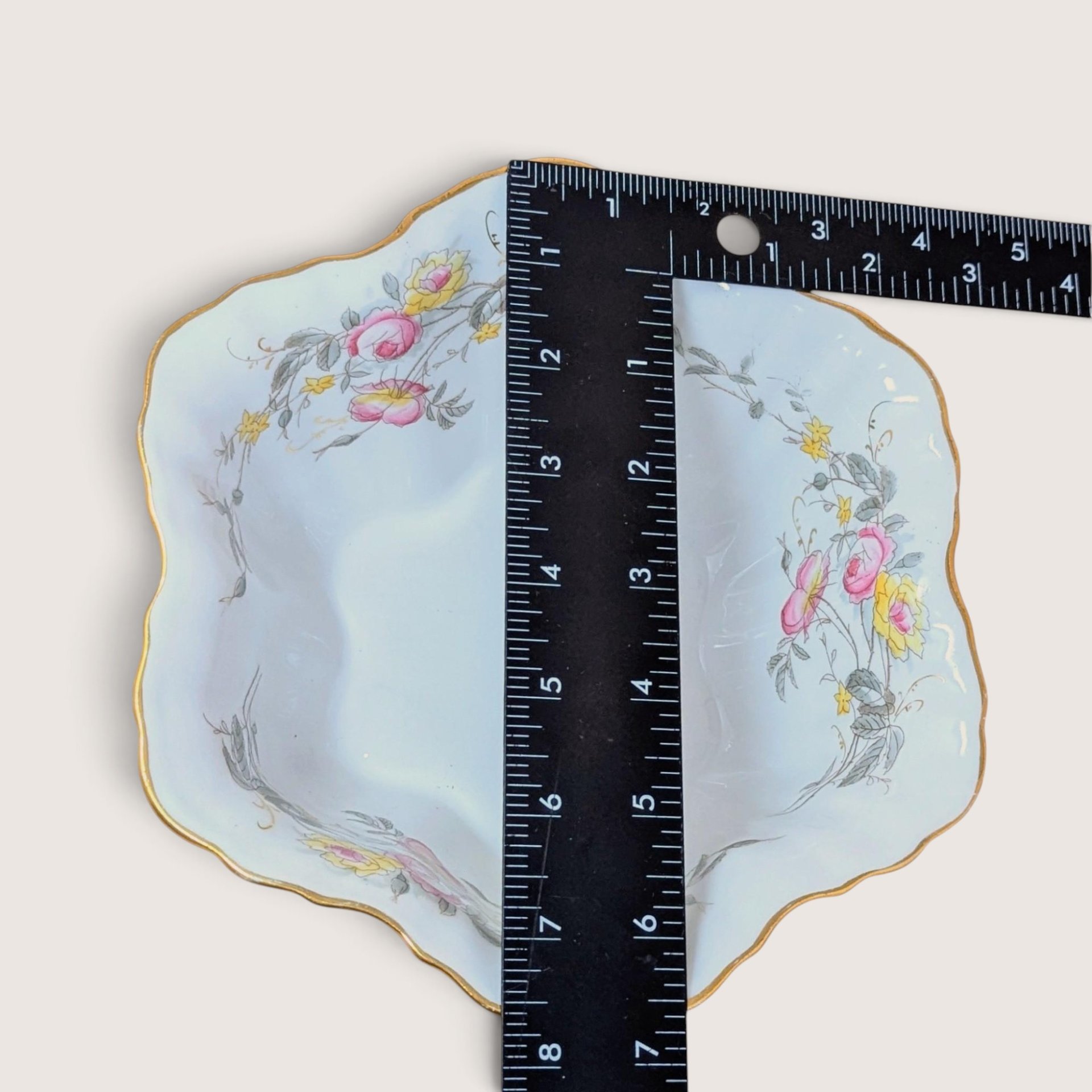 Vintage Porcelain Floral Serving Bowl German Studio