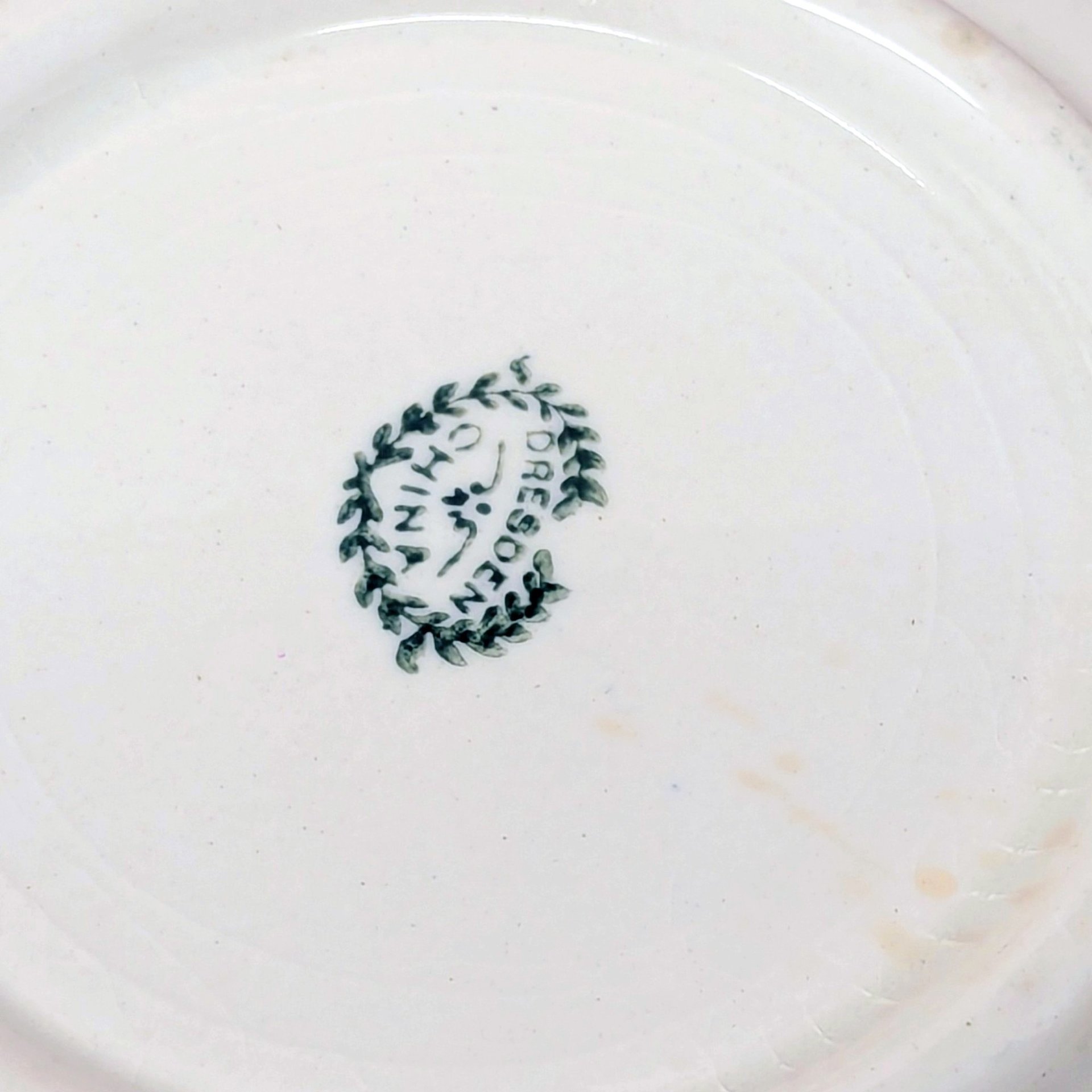 1900s Dresden China Scalloped Bowl 