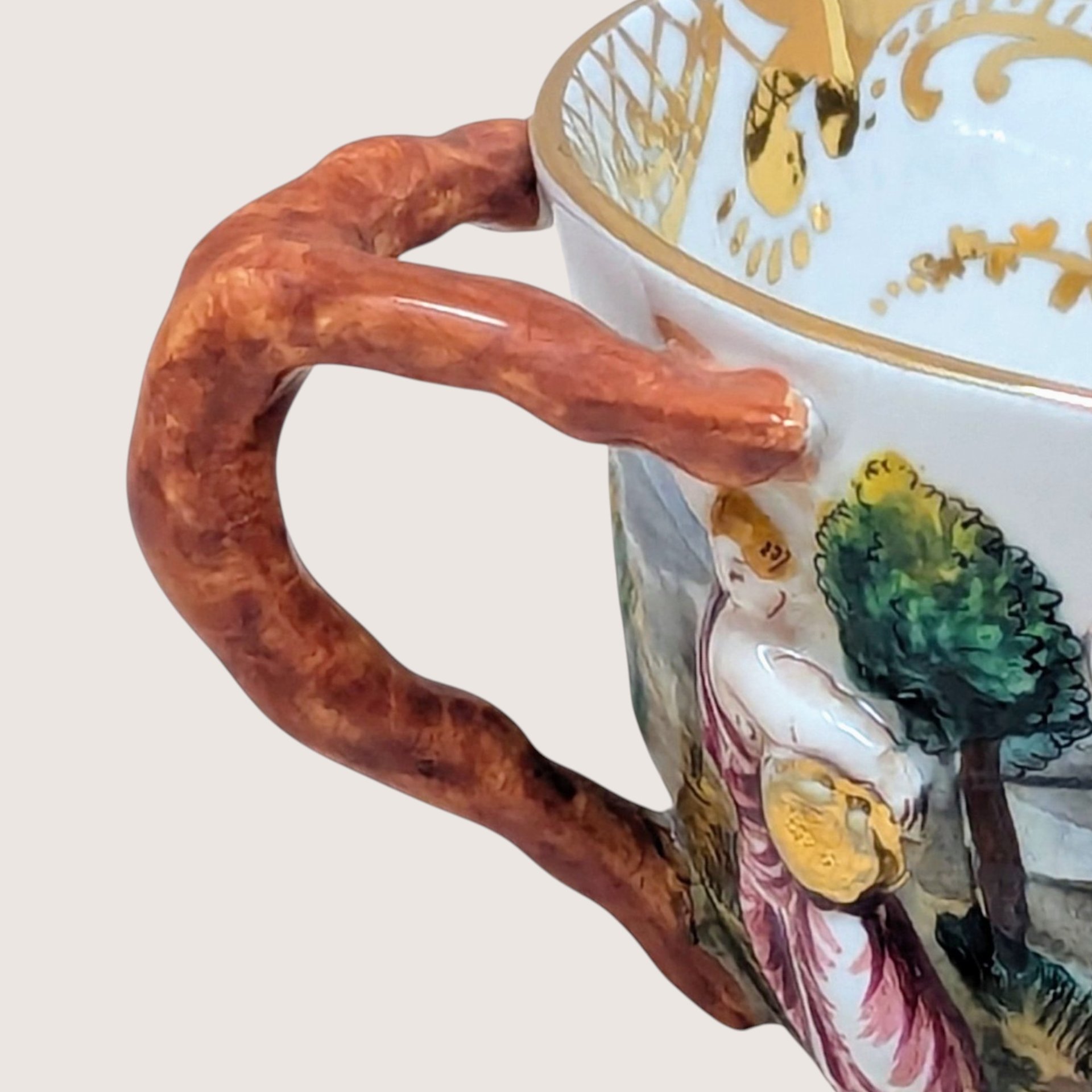 Mid-Century Capodimonte Artistic Cup & Saucer 