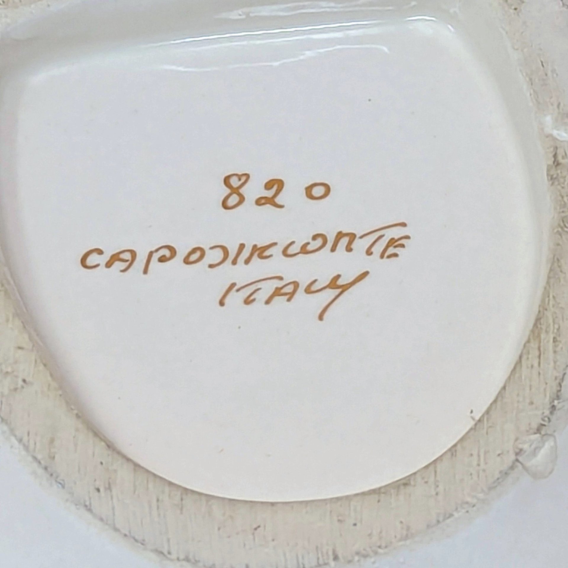 Mid-Century Capodimonte Relief Trinket Dish