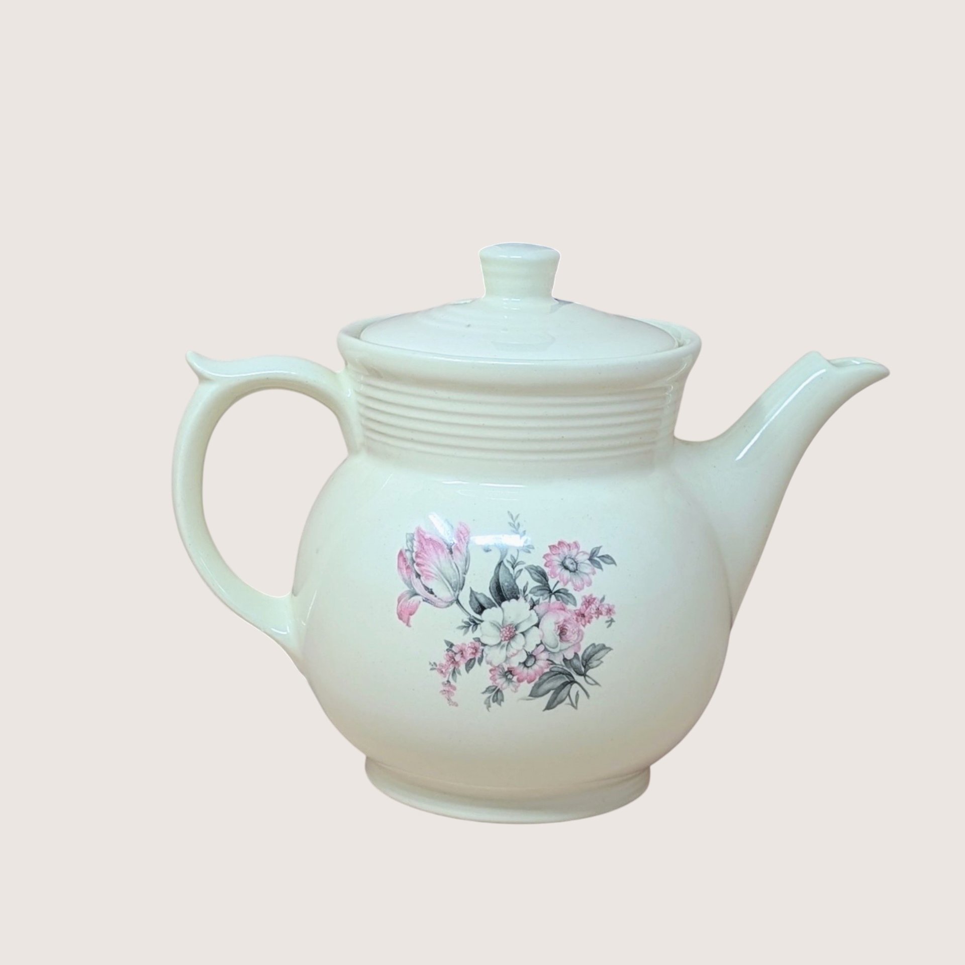 1940s Hall China Floral Coffee Pot 