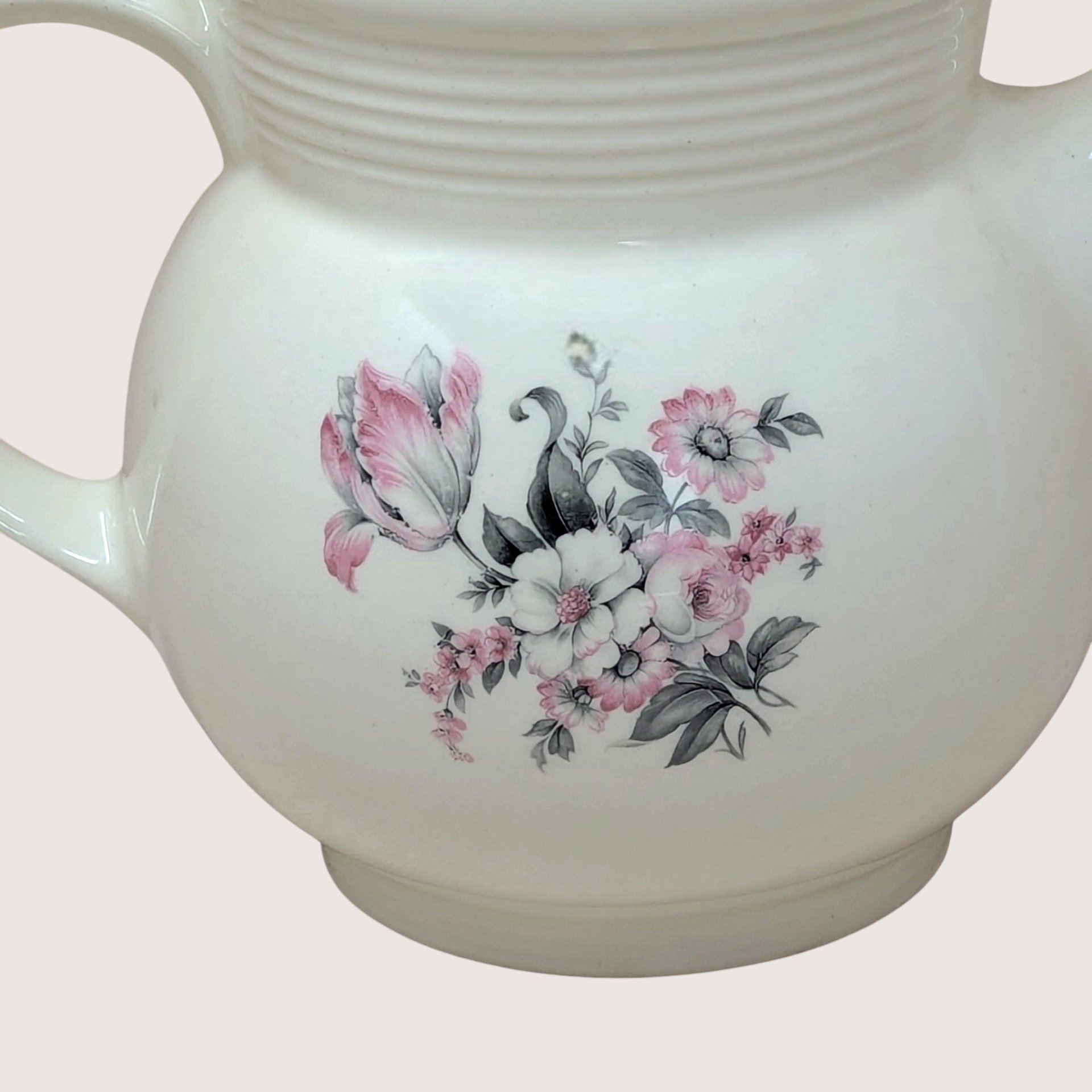 1940s Hall China Floral Coffee Pot 
