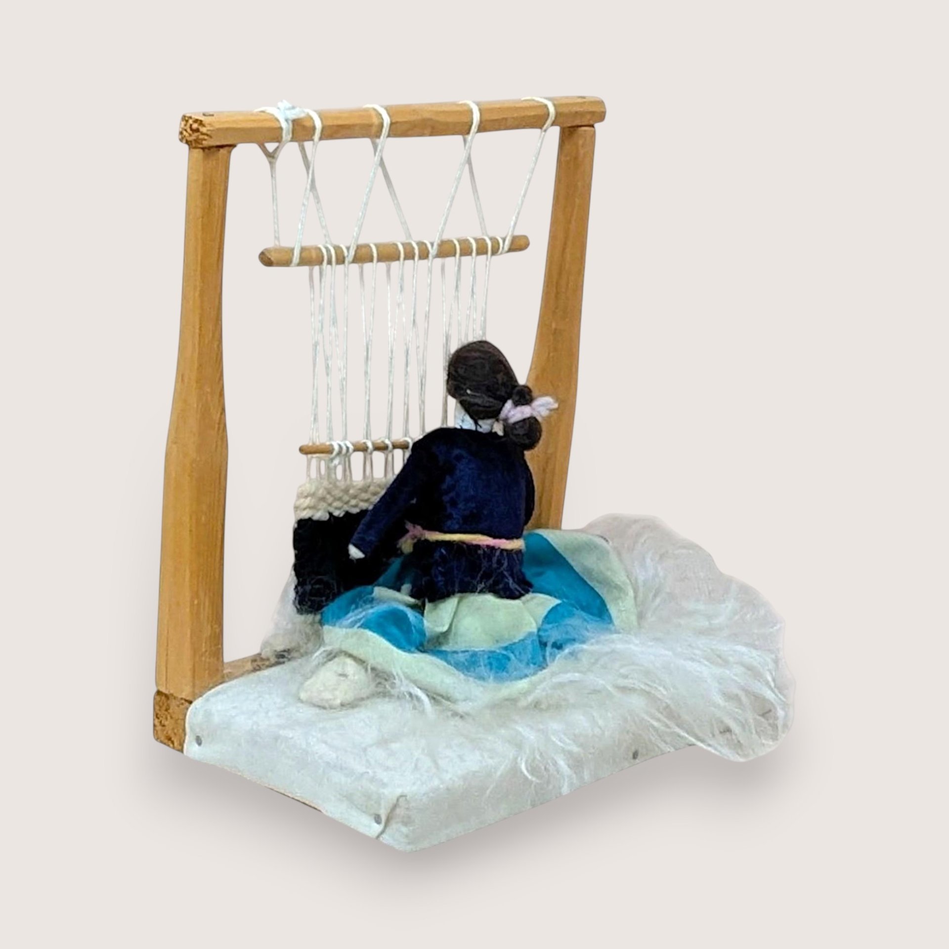 Mid-Century Navajo "Weaver at Loom" Diorama
